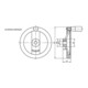 KIPP Volant 2 branches Ø 80 Aluminium Alésage Ø 12H7