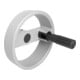 KIPP Volant à 2 rayons D1=160 Forme A Aluminium Alésage lisse Perçage transversal D2=16