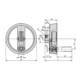 KIPP Volant à 2 rayons D1=160 Forme B avec perçage transversal D2=14 Aluminium