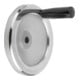 KIPP Volant à disque D1=250 Alésage D2=24H7 Aluminium Poignée en duroplastique