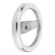 KIPP Volant à rayons 2 rayons Ø160 Aluminium Alésage de centrage Rainure D2=16H7 B3=5 T=18,3