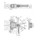 KIPP Zijspanner met spanklep Vorm C F=0,6 S=0,3 Gesmeed staal zwart
