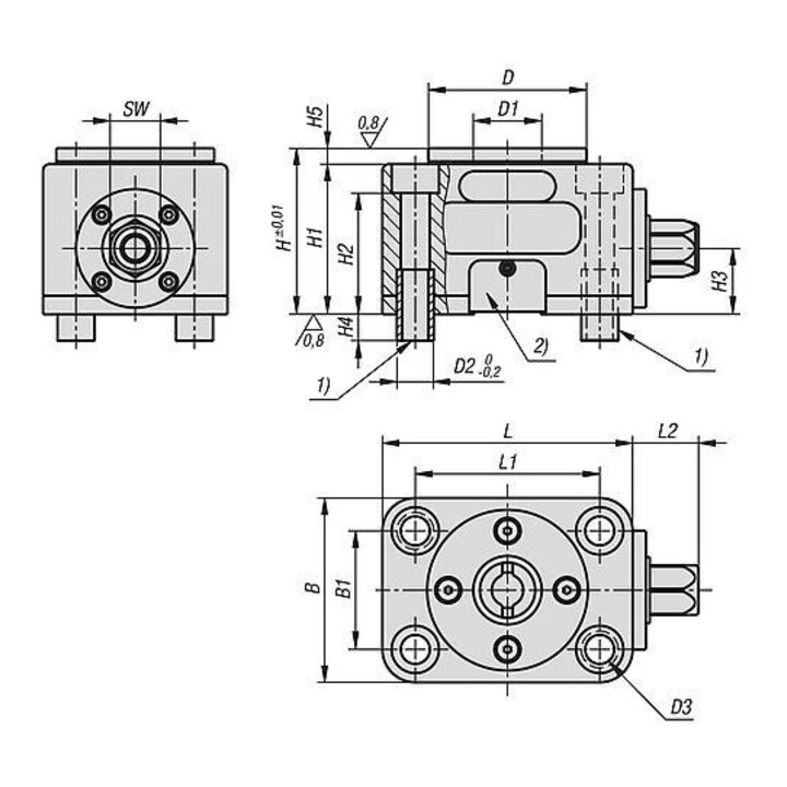 KIPP Zugspanner automatisationsfähig 70 x 95 x 12mm Vergütungsstahl schwarz