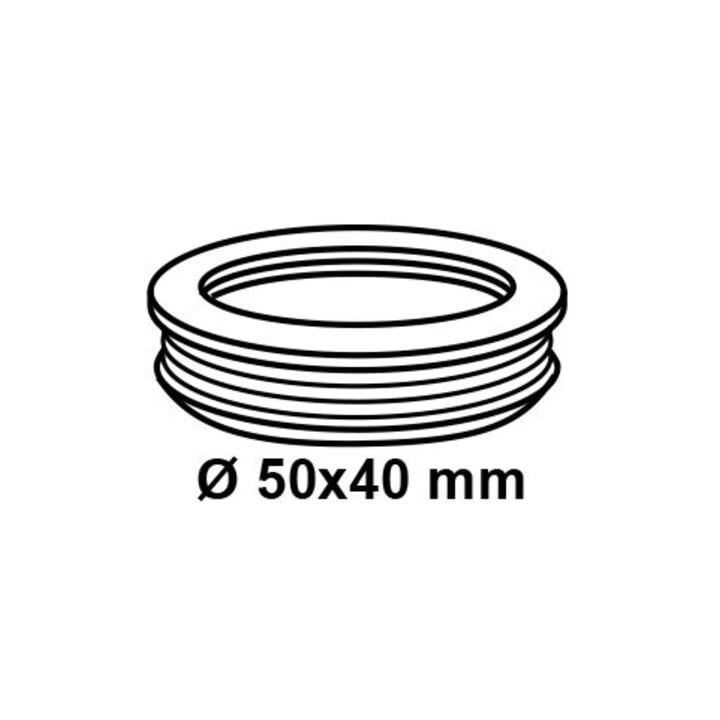 KIRCHHOFF Ablaufverbinder kurz, 50 mm x 40 mm, für Siphonabgang