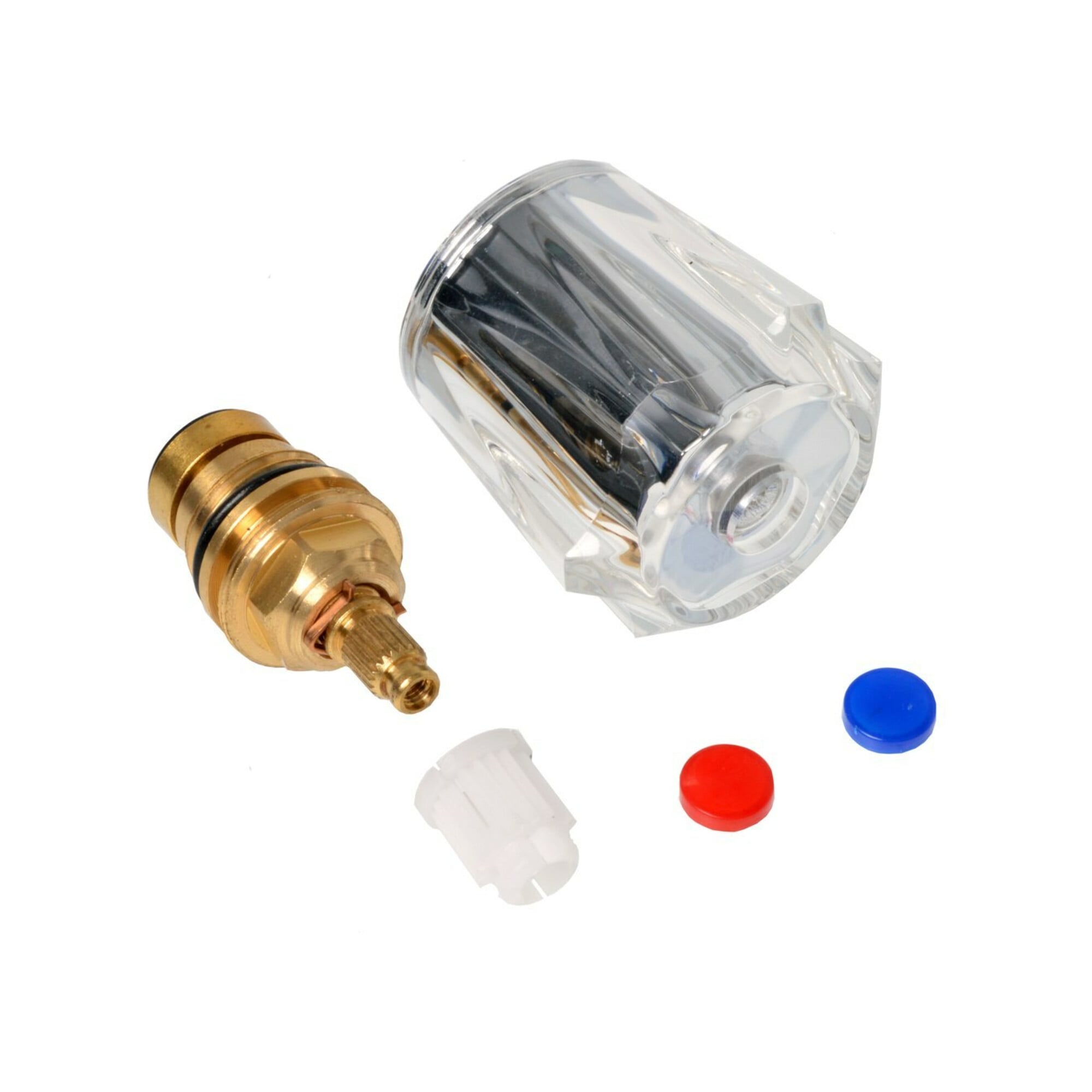 KIRCHHOFF Acrylgriff klar, 1/2", mit Oberteil, Markierung rot