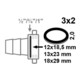 KIRCHHOFF assortiment de joints pour raccords de tuyau caoutchouc, pour 1/2" 3/4" 1" (3x2)-3