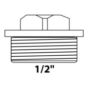 KIRCHHOFF Bouchon MS, chrome, 1/2"AG-3