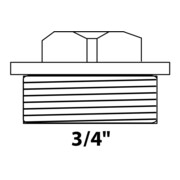 KIRCHHOFF Bouchon MS, chrome, 3/4"AG-3