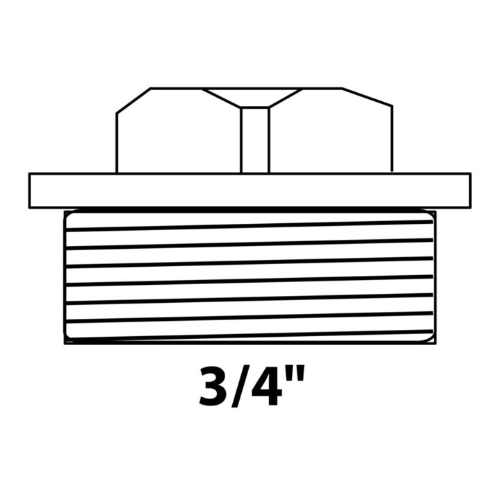 KIRCHHOFF Bouchon MS, chrome, 3/4"AG