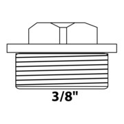 KIRCHHOFF Bouchon MS, chrome, 3/8"AG-3