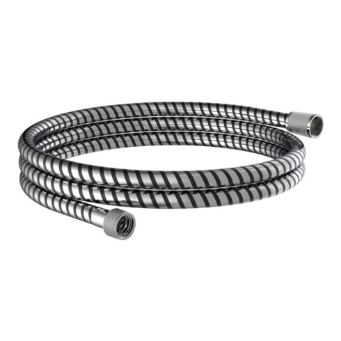 KIRCHHOFF Brauseschlauch 200 cm, Kunststoff, Schwarz/Chrom