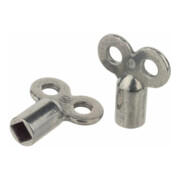 KIRCHHOFF Clé de purge, 5 mm, pour radiateurs carré (2x)