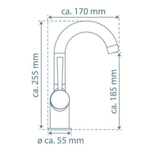 KIRCHHOFF CORNWALL Robinet de lavabo, chrome