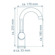 KIRCHHOFF CORNWALL Robinet de lavabo, chrome-3