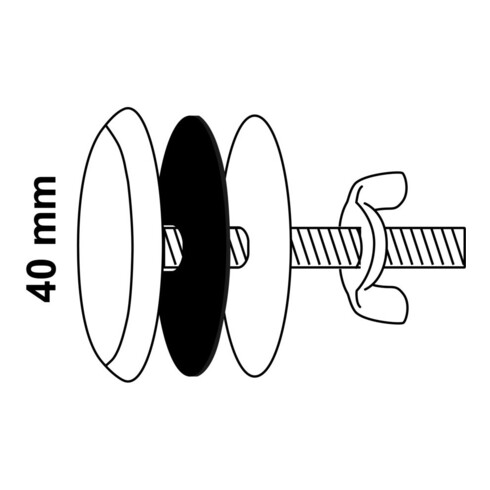 KIRCHHOFF Deckrosette, Chrom, 40 mm