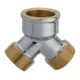 KIRCHHOFF distributeur 2 voies, chrome, 3/4"F x 3/4"M-1