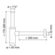 KIRCHHOFF DS-5WK Flaschensiphon, Chrom, 1 1/4" x 32 mm