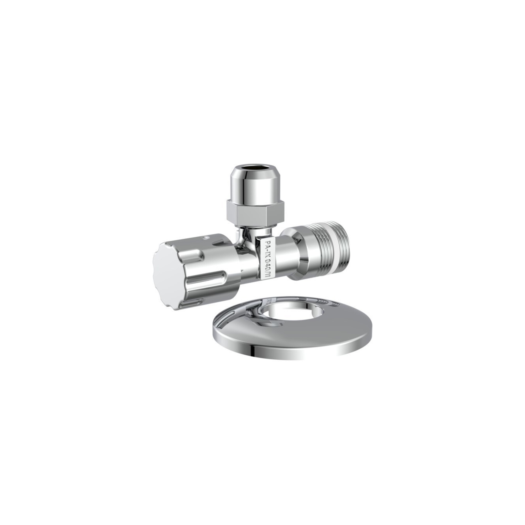 KIRCHHOFF Eckventil, 1/2"AG x x 3/8"AG x 10 mmQ, mit Schubrosette selbstdichtend