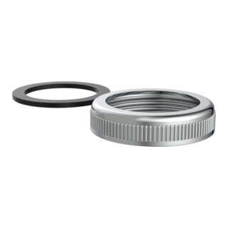 KIRCHHOFF Écrou moleté chromé 1 1/4" avec joint
