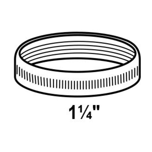 KIRCHHOFF Écrou moleté chromé 1 1/4" avec joint