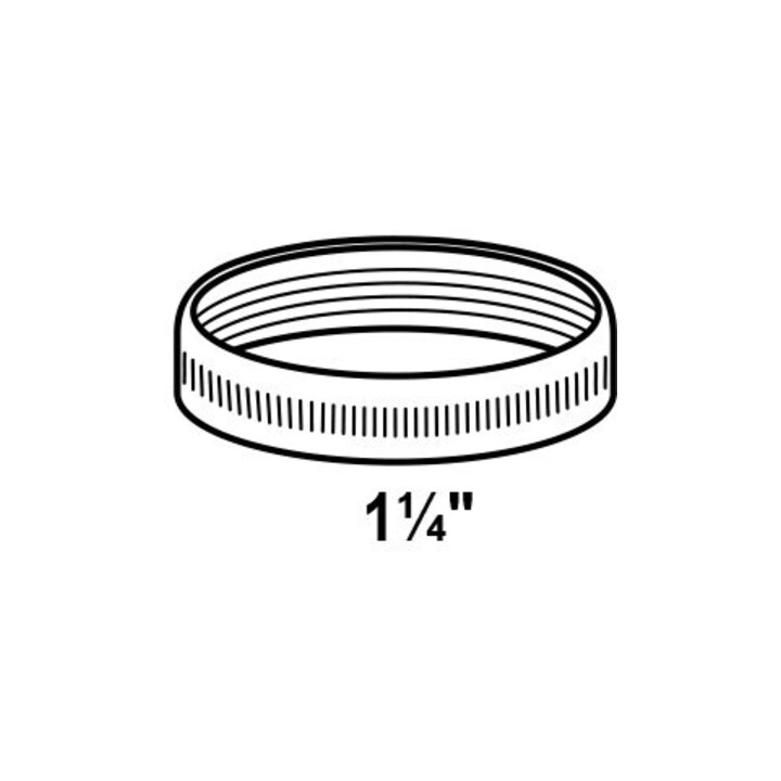 KIRCHHOFF Écrou moleté chromé 1 1/4" avec joint