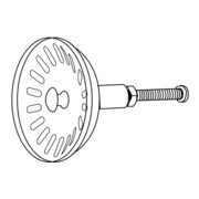 KIRCHHOFF Ersatz-Sieb, Edelstahl, Durchmesser 81 mm, für Korbventil, Durchmesser 114 mm, mit Schraube-3