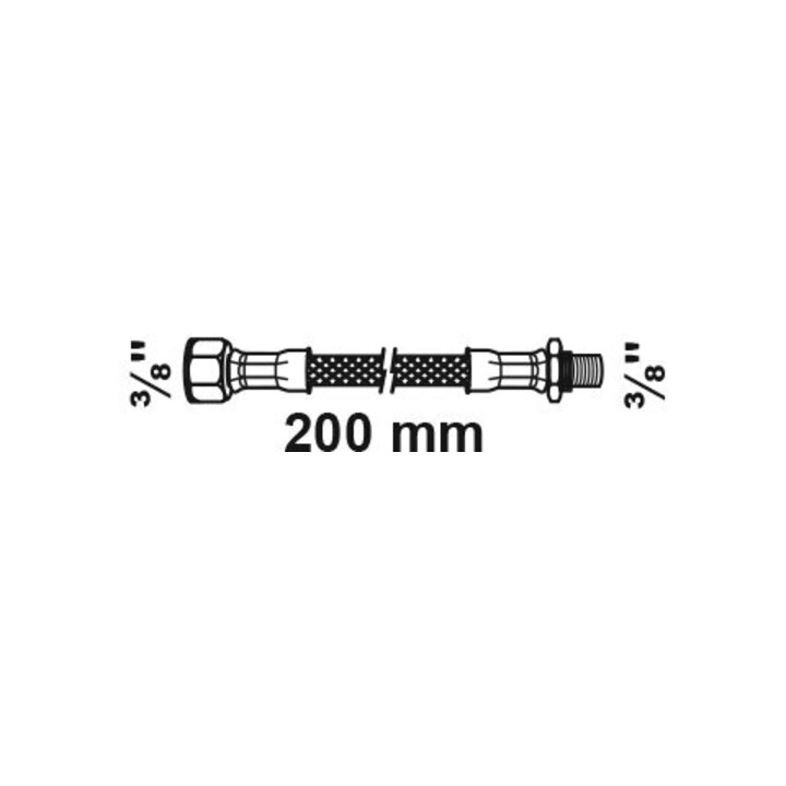 KIRCHHOFF Flex-Anschlussschlauch 200 mm, 3/8"IG x 3/8"AG