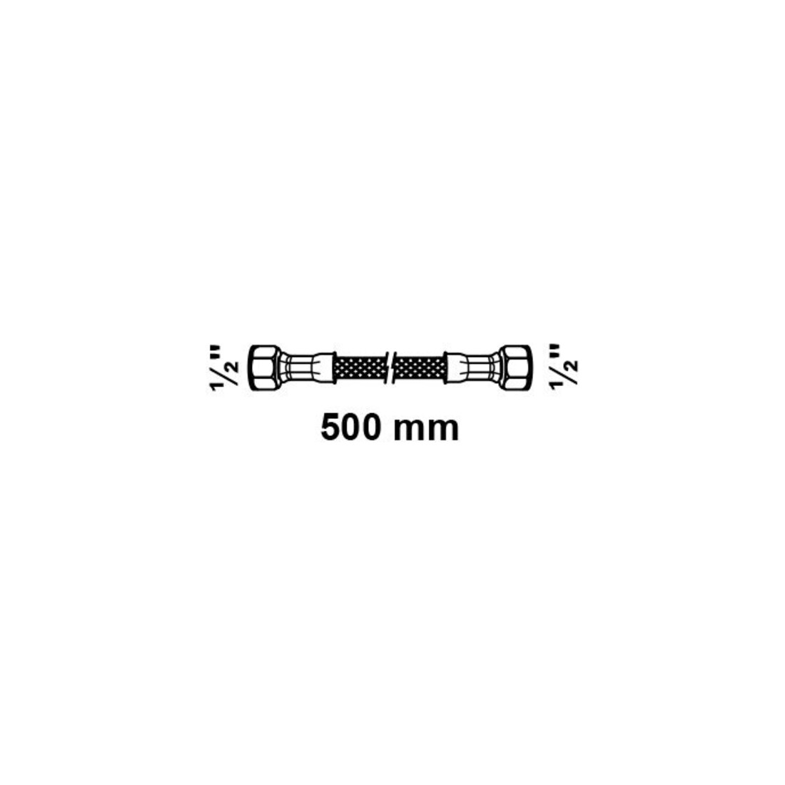 KIRCHHOFF Flex-Anschlussschlauch 500 mm, 1/2"IG x 1/2"IG