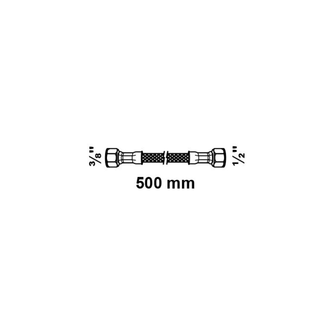KIRCHHOFF Flex-Anschlussschlauch 500 mm, 1/2"IG x 3/8"IG