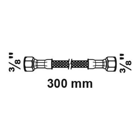 KIRCHHOFF Flexible de raccordement 300 mm, 3/8"F x 3/8"F