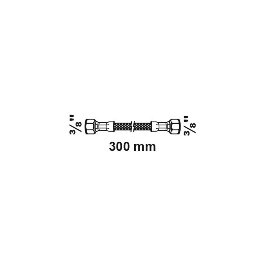 KIRCHHOFF Flexible de raccordement 300 mm, 3/8"F x 3/8"F