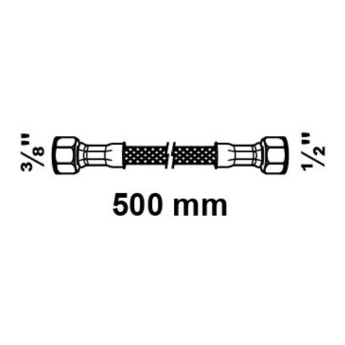 KIRCHHOFF Flexible de raccordement 500 mm, 1/2"F x 3/8"F