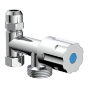 KIRCHHOFF GA-Zusatzventil, Chrom, 3/8"IG x 3/4"AG x 3/8"AG x 10 mmQ mit