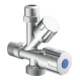 KIRCHHOFF Geräte-Eckventil, 1/2"AG , x 3/4"AG x 3/8"AG x 10 mmQ-1