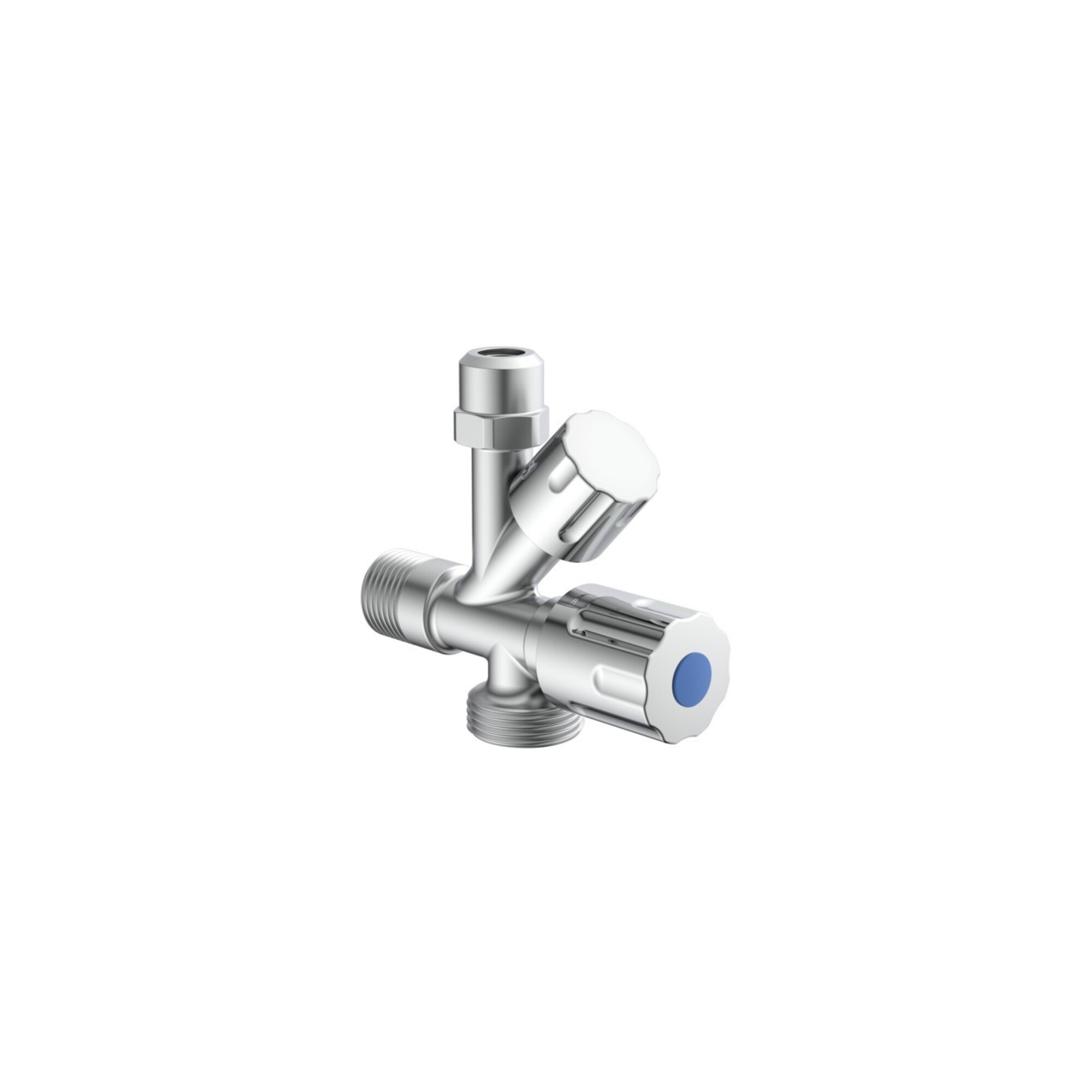 KIRCHHOFF Geräte-Eckventil, 1/2"AG , x 3/4"AG x 3/8"AG x 10 mmQ
