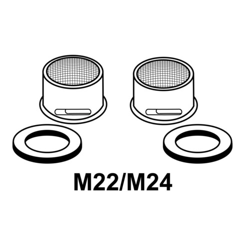 KIRCHHOFF Insert de buse mixte, pour M22/M24 (2x)