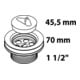 KIRCHHOFF KS Ablaufventil, 1 , 1 1/2"AG x 70 mm, Ventilkelch mit Ventilstopfen 45,5 mm-3