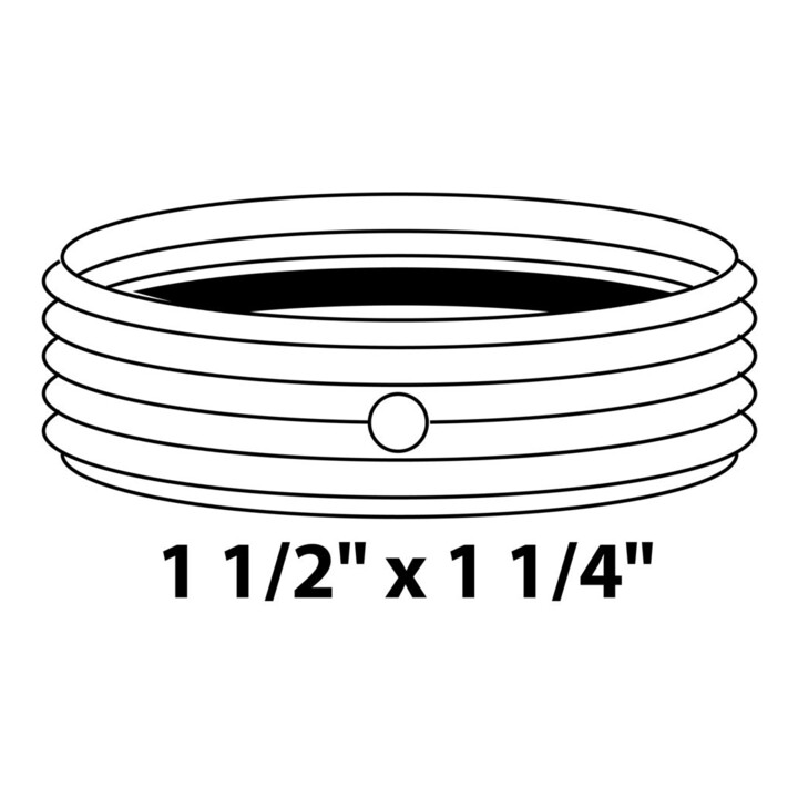 KIRCHHOFF KS Bague de réduction, 1 1/2"AGx1 1/4"IG, pour siphon blanc