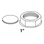 KIRCHHOFF KS Bouchon, blanc, 1"F, pour raccord appareil siphon-3