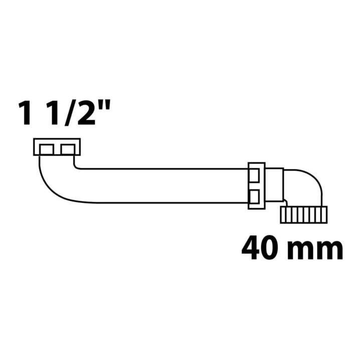 KIRCHHOFF KS Coudes d'évacuation gain de place, blanc, 1 1/2"IGx290mmx1 1/2"AG