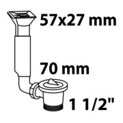 KIRCHHOFF KS Évier Soupape de vidange et trop-plein, 1 1/2"AG x 70 mm, pour surface goutte-à-goutte-3