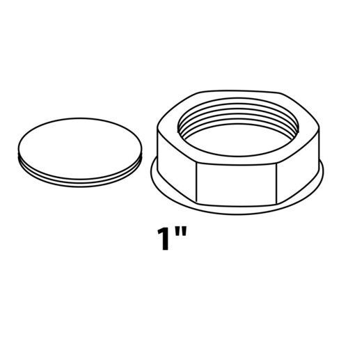 KIRCHHOFF KS Kappe, Weiß, 1"IG, für Siphon-Geräteanschl.