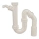 KIRCHHOFF KS Siphon tubulaire pour évier blanc, 1 1/2"IG x DN 40/50 mm, avec raccord appareil 3/4"-1