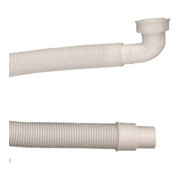 KIRCHHOFF KS Tuyau de rallonge, blanc, 1 1/2"IG x 1000x40/50mm, avec coude à 90°
