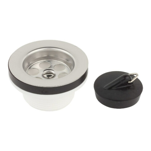 KIRCHHOFF KS Vanne de vidange, 1 , 1 1/2"AG x 70 mm, cloche de vanne avec bouchon de vanne 45,5 mm