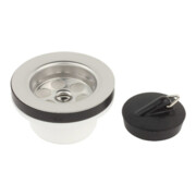 KIRCHHOFF KS Vanne de vidange, 1 , 1 1/2"AG x 70 mm, cloche de vanne avec bouchon de vanne 45,5 mm