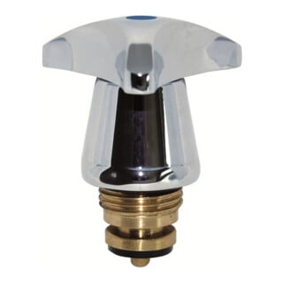 KIRCHHOFF Metall-Trecorngriff, Chrom, 1/2", mit Oberteil, Markierung blau
