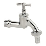 KIRCHHOFF MS Auslaufventil Knebelgriff, Chrom, 1/2"AG x 3/4"AG x 1/2"T