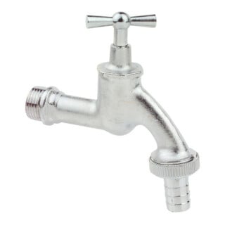 KIRCHHOFF MS Auslaufventil Knebelgriff,Chrom matt, 1/2"AG x 3/4"AG x 1/2"T