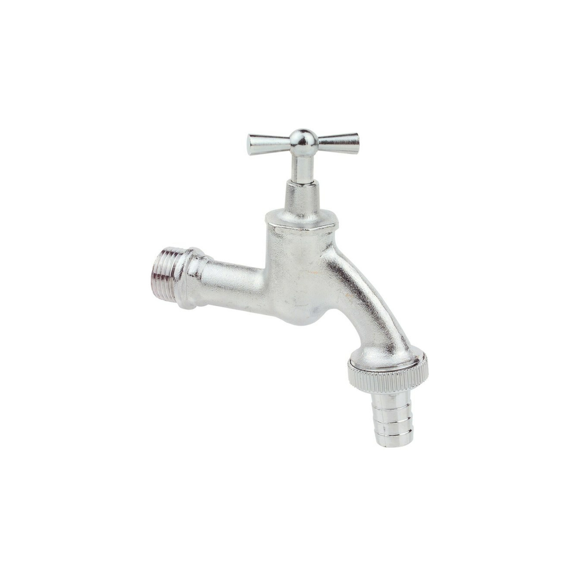 KIRCHHOFF MS Auslaufventil Knebelgriff,Chrom matt, 1/2"AG x 3/4"AG x 1/2"T